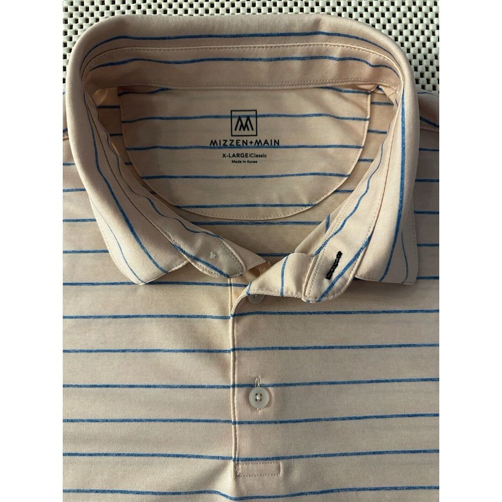Mizzen And Main Polo Shirt SS Mens Size XL Classic Relaxed Fit Golf Stretch